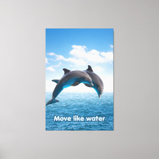 Delfinhopp Hav Väggkonst Sommarstänk Poster Canvastryck