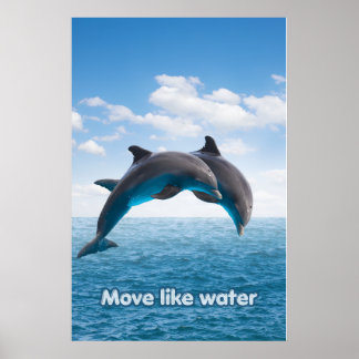 Delfinhopp Havsväggkonst Sommarstänk Poster