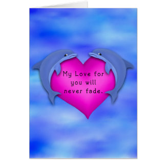 Delfinkärlek Hälsningskort