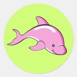 Delfinklistermärke Runt Klistermärke
