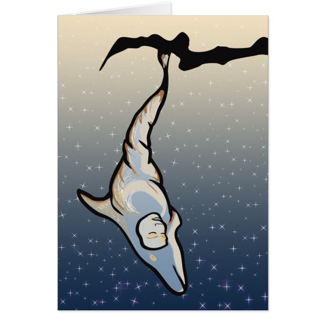 delfinkokos hälsningskort (Framsidan)