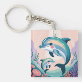 Delfinmamma och unge