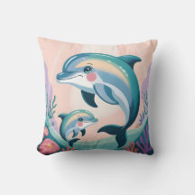 Delfinmamma och unge