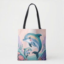 Delfinmamma och unge