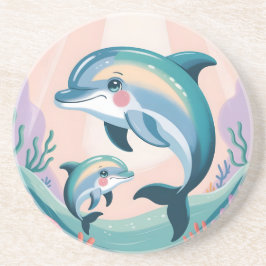 Delfinmamma och unge underlägg