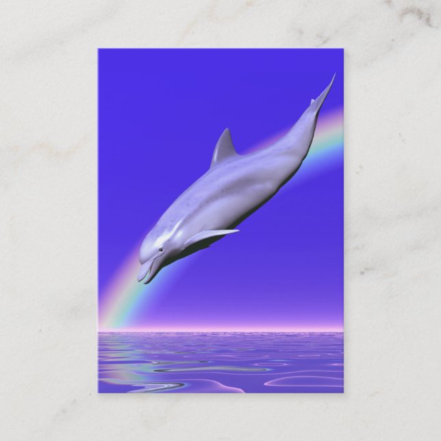 Delfinnedladdning Visitkort (Framsida)