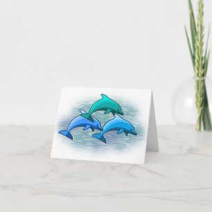Delfinnotecards Kort