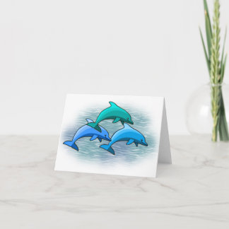 Delfinnotecards Kort