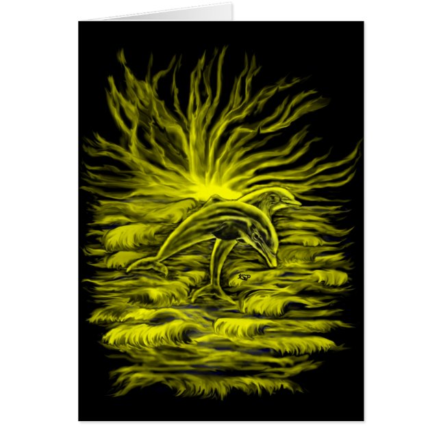 Delfinpaar Hälsningskort (Framsidan)