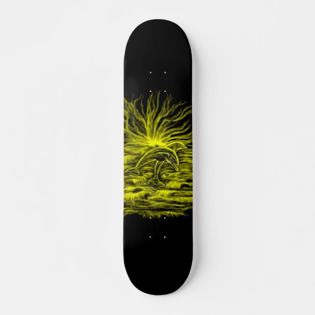 Delfinpar i Sunshine Mini Skateboard Bräda 18,5 Cm (Framsida)
