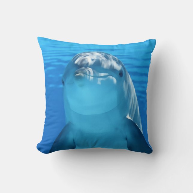 Delfinporträtt Kudde (Framsida)