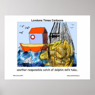 Delfinsäkra Tuba Roliga Affischer