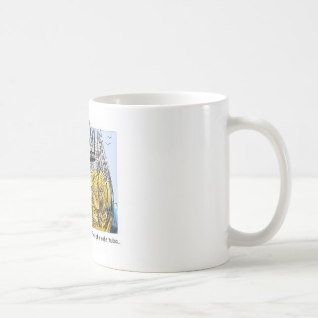 Delfinsäkra Tuba Roliga presenter Tees & Samlarobj Kaffemugg (Höger)