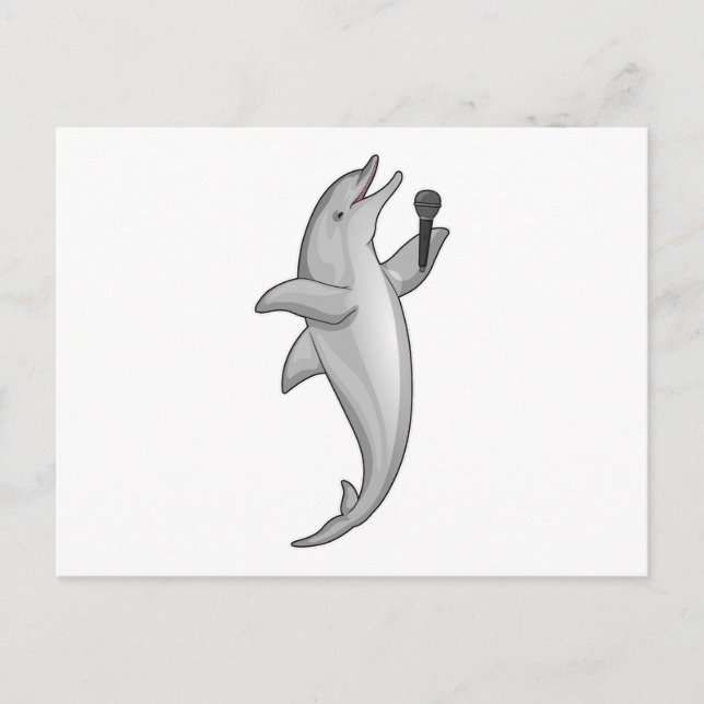 Delfinsångar Mikrofon Vykort (Framsida)