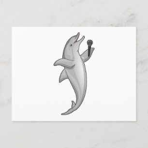 Delfinsångare Mikrofon Vykort