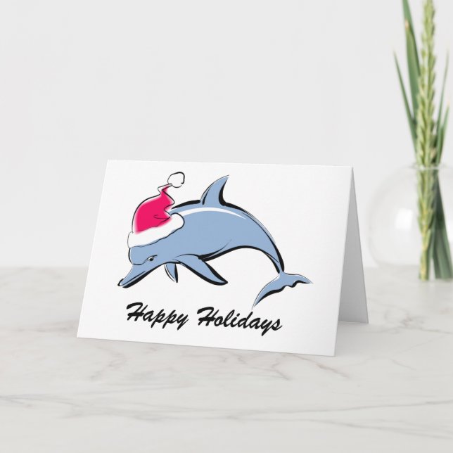 DelfinSanta julkort Helgkort (Framsida)