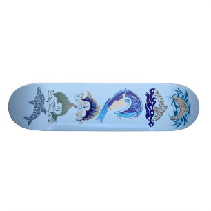 Delfinskateboard Old School Skateboard Bräda 21,6 Cm