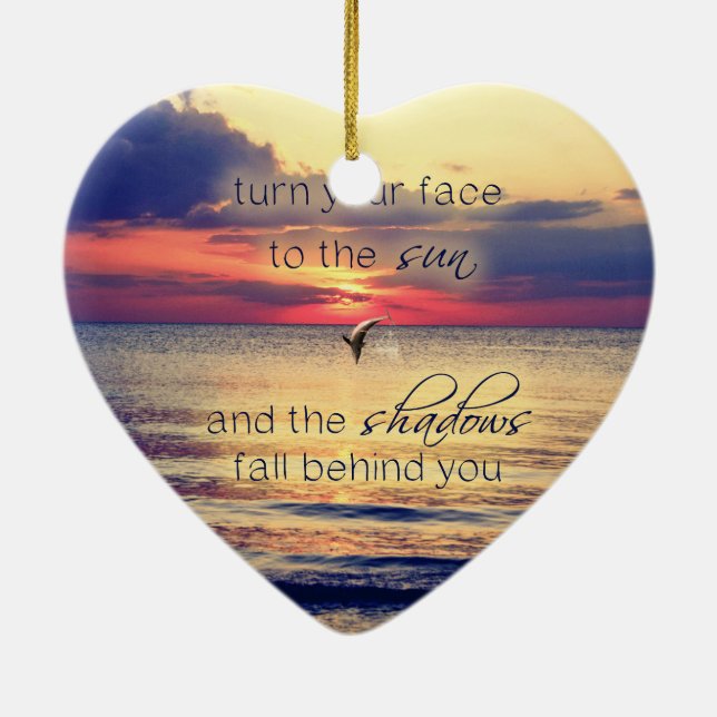 Delfinsolnedgång Julgransprydnad Keramik (Baksidan)