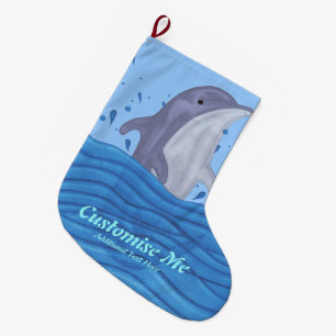Delfinstänk Stor Julstrumpa
