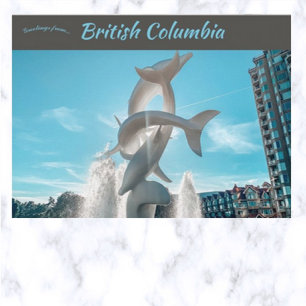 Delfinstaty Downtown Kelowna British Columbia Vykort