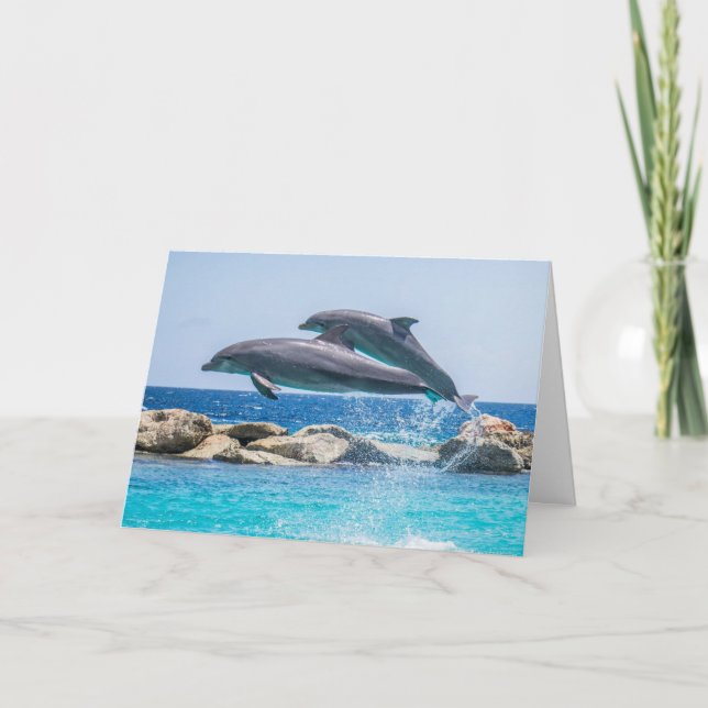 Delfinvalentinkortet Helgkort (Framsida)