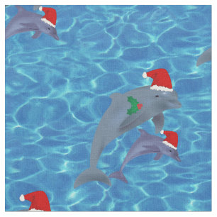 Delfinvävnader av jultomten tyg