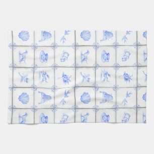 Delft belägger med tegel Teatowel Kökshandduk