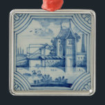 Delft belägger med tegel visning en drawbridge julgransprydnad metall<br><div class="desc">Avbilda: 56463 Delft belägger med tegel visning en drawbridge över en kanal,  det 19th århundradet. Holländare skolar,  (det 19th århundradet). Privat samling,  den Stapleton samlingen.  Konst konst.</div>