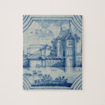 Delft belägger med tegel visning en drawbridge pussel<br><div class="desc">Avbilda: 56463 Delft belägger med tegel visning en drawbridge över en kanal,  det 19th århundradet. Holländare skolar,  (det 19th århundradet). Privat samling,  den Stapleton samlingen.  Konst konst.</div>