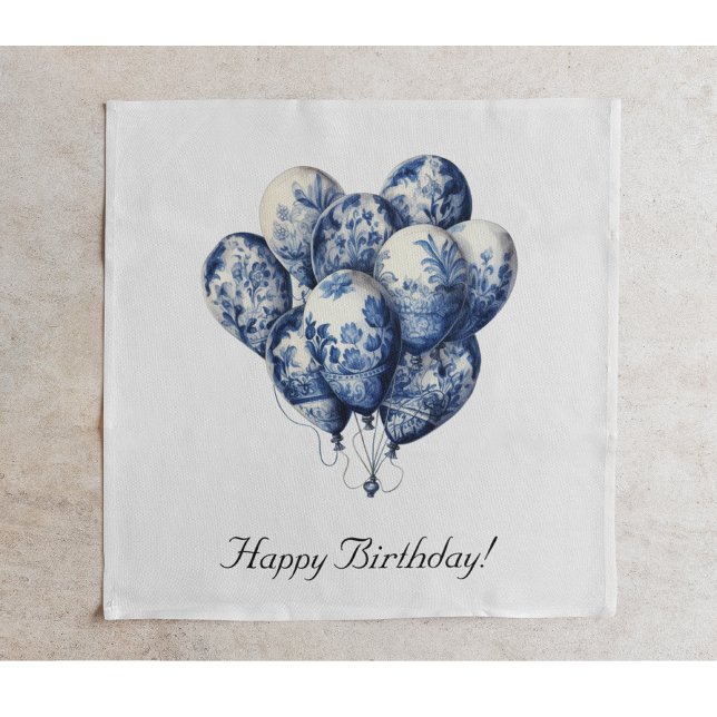 Delft Blå Ballonger anpassningsbara Pappersservett (Skapare uppladdad)
