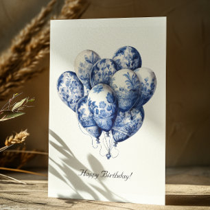 Delft Blå Ballonger, Grattis på födelsedagen Vykort