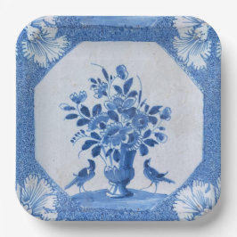 Delft Blå Fåglar blomster Fransk Land Chic