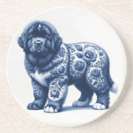 Delft Blå Newfoundland Valp Underlägg