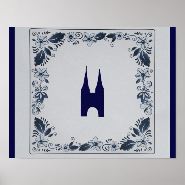 Delft blå Östra Grind i Delft Poster (Framsidan)