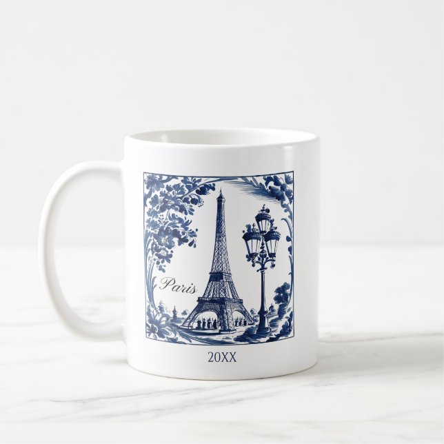 Delft Blå Paris Eiffeltornet Kaffemugg (Vänster)