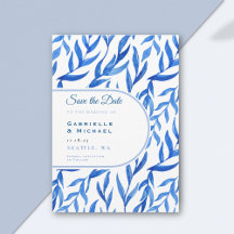 Delft Blått Vit Chinoiserie Blommigt Mönster  Spar