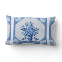 Delft Blue Birds blommigt Fransk Land Chic