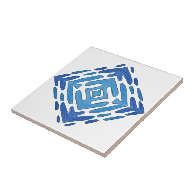 Delft Blue Ceramic Tile Kakelplatta (Sidan)