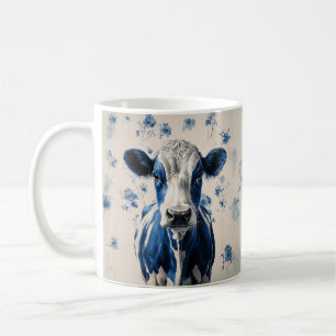 Delft Blue Cow - En tidslös konstnärlig tribut Kaffemugg