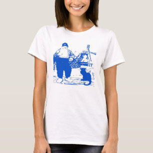 Delft Blue, Dutch Boy and Cat T Shirt