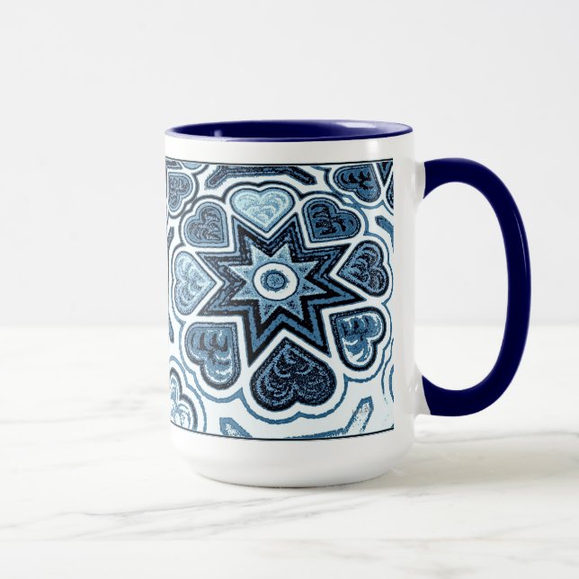 Delft Blue Heart Mugg (Höger)