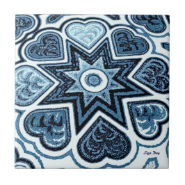 Delft Blue Heart Trivet/Tile Kakelplatta
