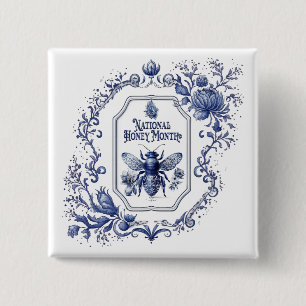 Delft Blue Honungsbi & Flowers Knapp