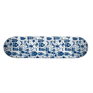 Delft Blue Mini Skateboard Bräda 18,5 Cm