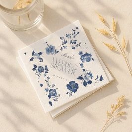 Delft Blue Möhippa Napkins | Toile-Blommigt Pappersservett