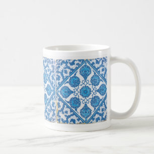 Delft Blue- och White Vntage Cornblomma Kaffemugg