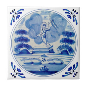 Delft Blue Resurrection av Kristus c1760 Repro Kakelplatta