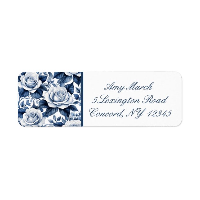 Delft Blue Ro Returetiketters Returadress Etikett (Framsidan)