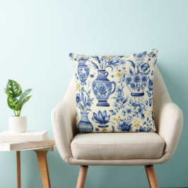 Delft Blue Splendor Kudde