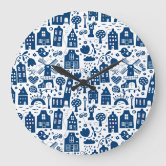 Delft Blue Stor Klocka